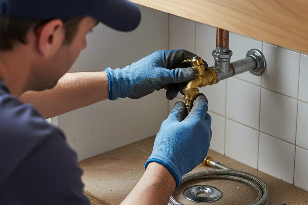 Shutoff valve and fitting work during Emergency Plumbing in Hillpoint